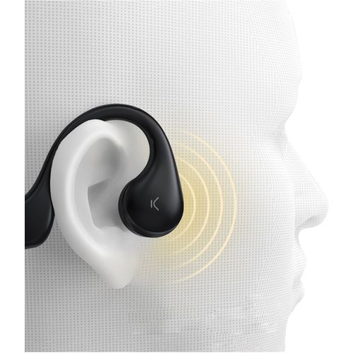 KSIX, bežične slušalice Astro sport, koštana provodljivost, 7 h autonomije, crne slika 4