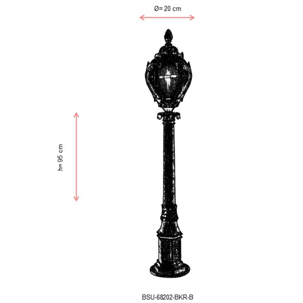 BSU-68202-BKR-B Smeđa Spoljašnja Podna Lampa slika 3