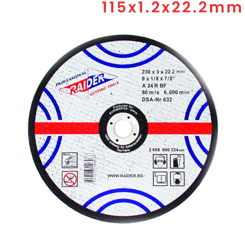 Rezna ploča za metal 115x1.2x22.2mm slika 1