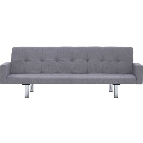 282217 Sofa Bed with Armrest Light Grey Polyester slika 19
