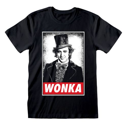 Unisex Majica Kratkih Rukava Willy Wonka Crna XL slika 1