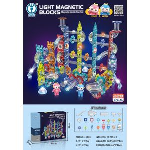 Magnetni blokovi Luminous Ball - 228 elemenata