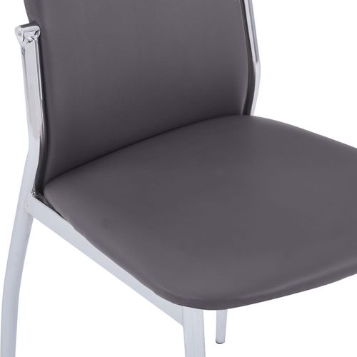 Blagovaonske stolice od umjetne kože 2 kom sive slika 24