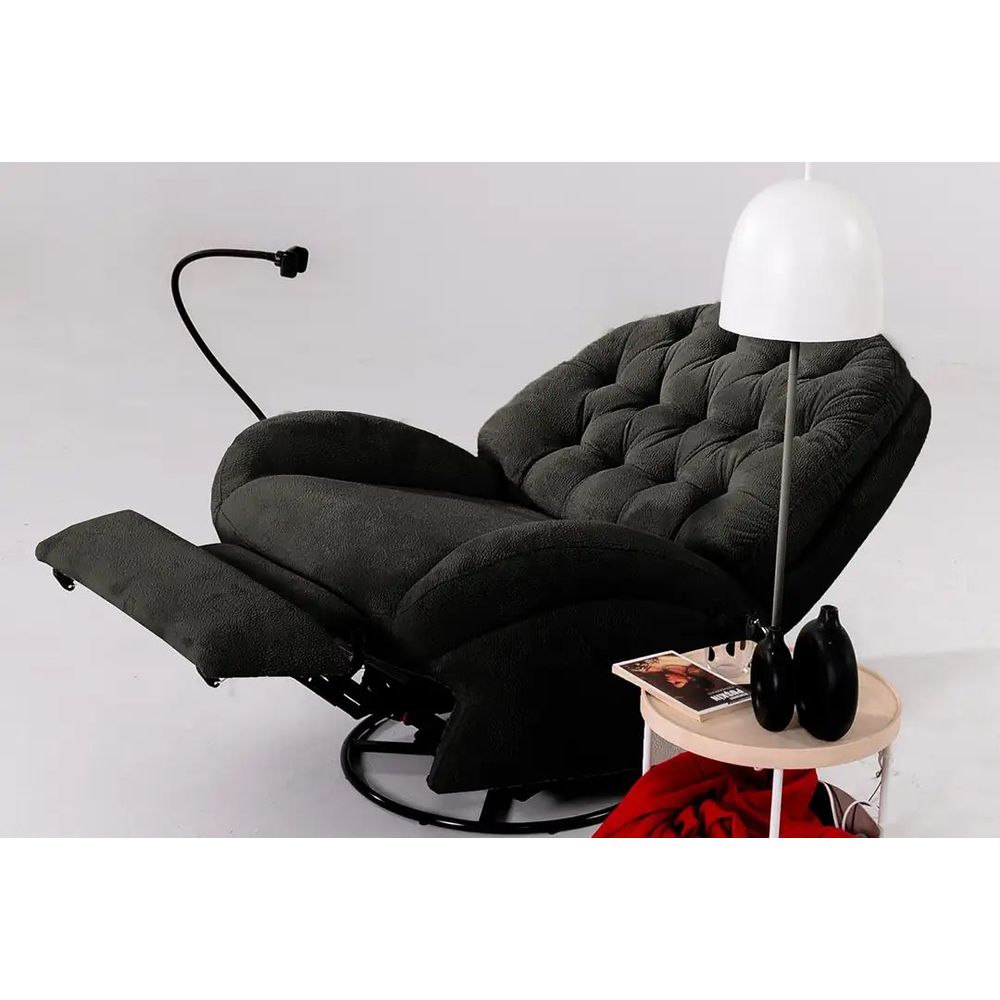Električni Relax Fotelja Dream - Crna slika 5