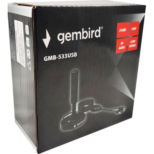 GMB-533USB **Gembird Antena sobna/spoljna sa pojacalom, UHF, dobit 21dB, visina 15cm, USB, 5m (495) slika 4