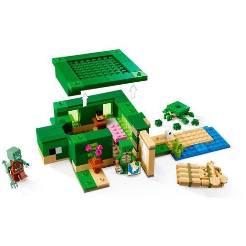 Playset Lego 21254 Minecraft Turtle Beach House slika 4
