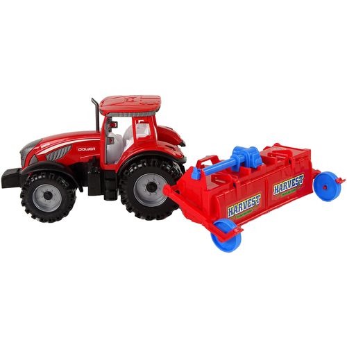 Traktor s plugom crveni slika 3