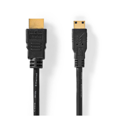 Kabel NEDIS CVGL34500BK15, HDMI (m) na HDMI mini (m), 4K@30Hz, crni, 1.5m slika 1