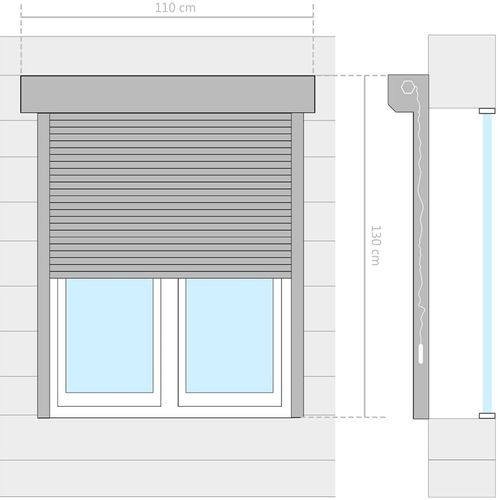 Rolete aluminijske 110 x 130 cm bijele slika 14
