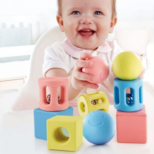 Hape Geometrijski set zvečki Geometric Rattle Trio E0456A  slika 3