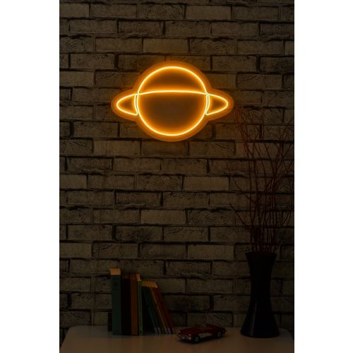 Wallity Ukrasna plastična LED rasvjeta, Saturn - Yellow slika 3