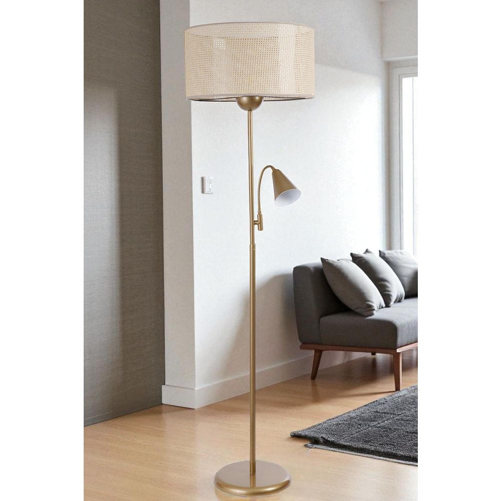 Opviq Podna lampa 768, bež, zlatna slika 1