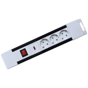 home Produžni kabl, 3 utičnice, prekidač, 1,5mm², 2 met, bijeli - NVP 03K/WH