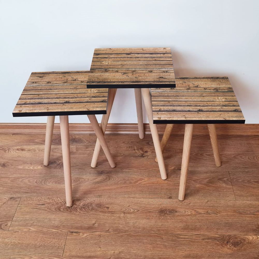 Nesting Table Set (3 Komada) 3Shp344 - Boja: Braon slika 1