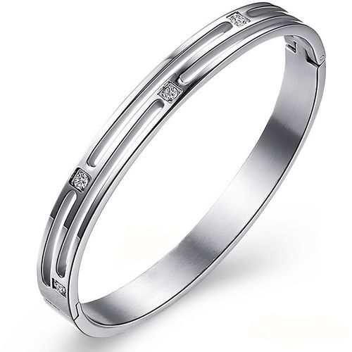 Crystal Vision Bangle "Cupid" Steel slika 1