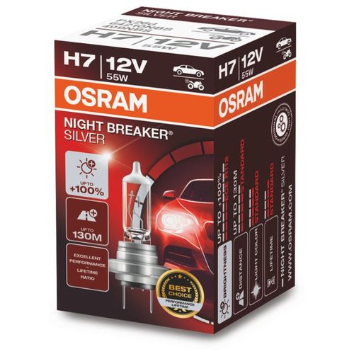 Sijalica H7 +100% OSRAM Night Breaker Silver slika 1