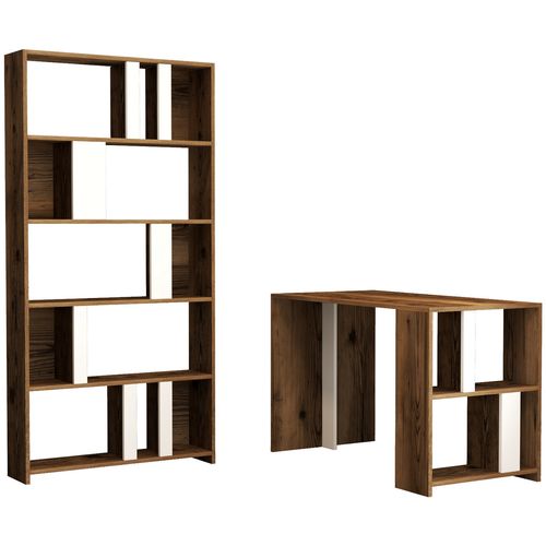 Lima - Walnut, White Walnut
White Study Desk & Bookshelf slika 2