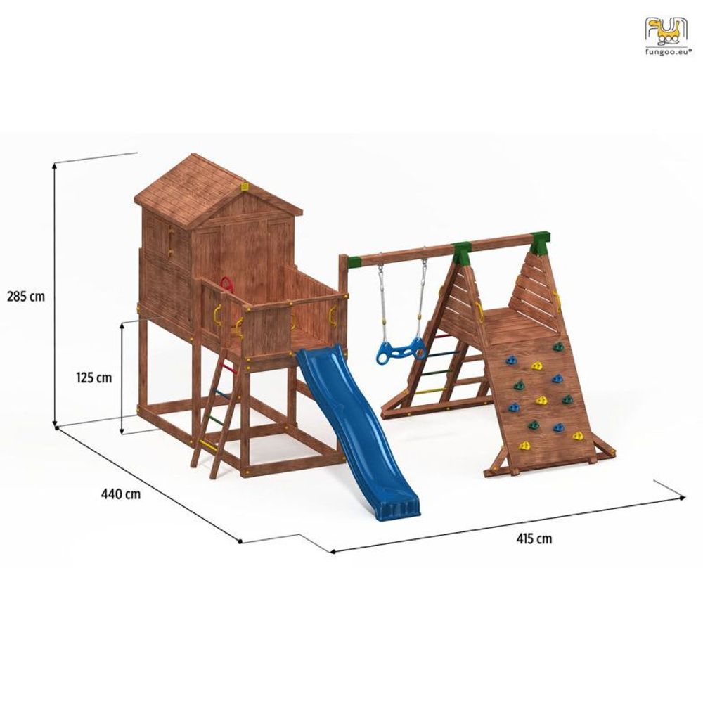 Fungoo Set MyHOUSE SPIDER - Drveno dječije igralište slika 4