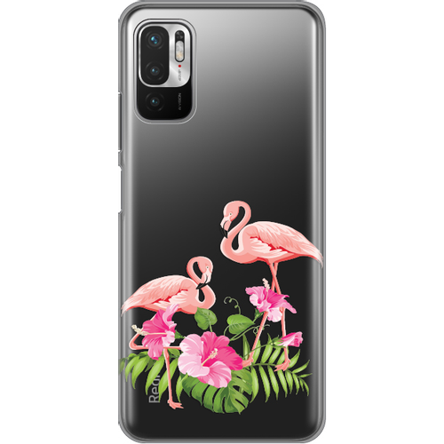 Torbica Silikonska Print Skin za Xiaomi Redmi Note 10 5G Flamingo slika 1