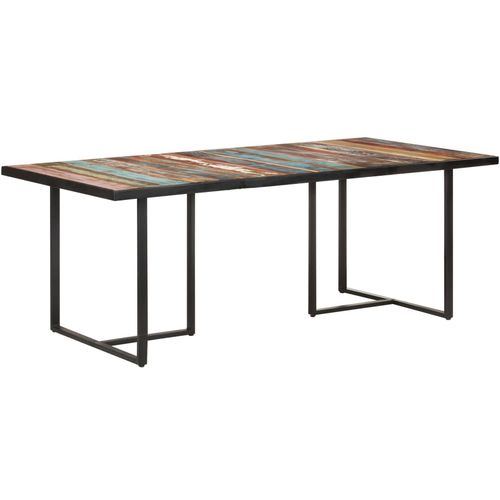 Blagovaonski stol 200 cm od masivnog obnovljenog drva slika 1