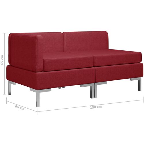 2-dijelni set sofa od tkanine crvena boja vina slika 21