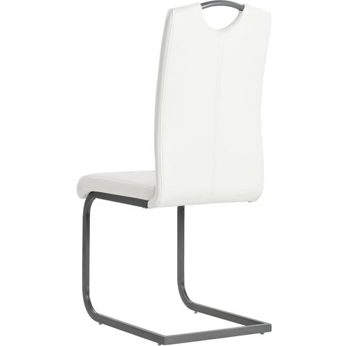 Konzolne blagovaonske stolice od umjetne kože 2 kom bijele slika 35