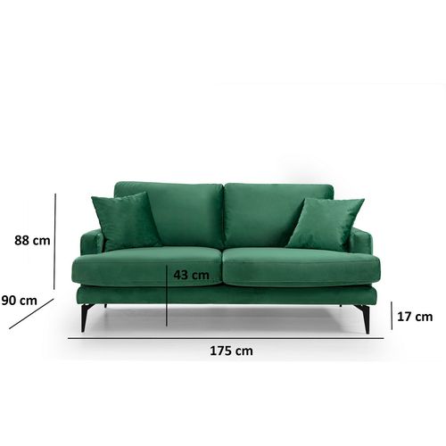 Papira 2 Seater Green 2-Seat Sofa slika 4