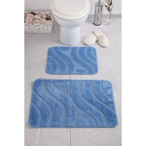 Symphony - Blue Blue Bathmat Set (2 Pieces)