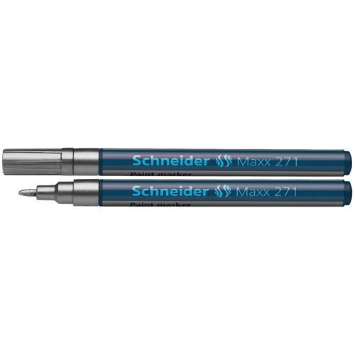 Flomaster Schneider, Paint marker Maxx 271, 1-2 mm, srebrni slika 2