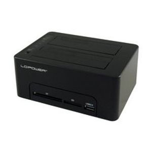 HDD DOCKING LC-DOCK-U3-CR USB3.0 2x HDD/SSD Cardreader + 1x USB3.0 HUB Black