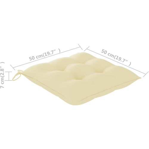 Jastuci za stolice 6 kom krem bijeli 50 x 50 x 7 cm od tkanine slika 11