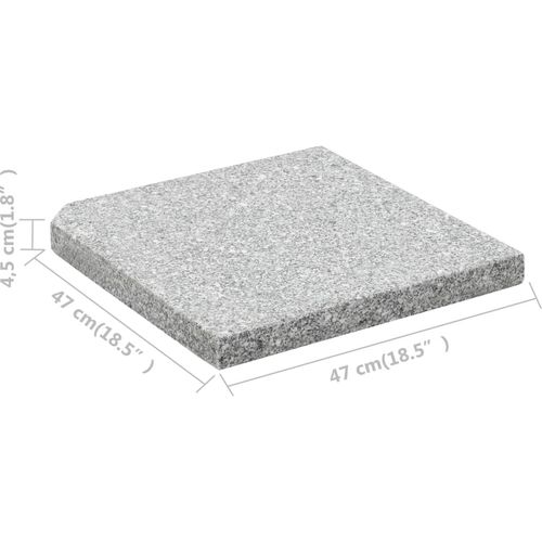 Postolje za suncobran granitno 25 kg četvrtasto sivo slika 20