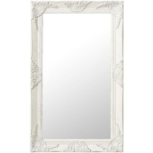 Zidno ogledalo u baroknom stilu 50 x 80 cm bijelo slika 19
