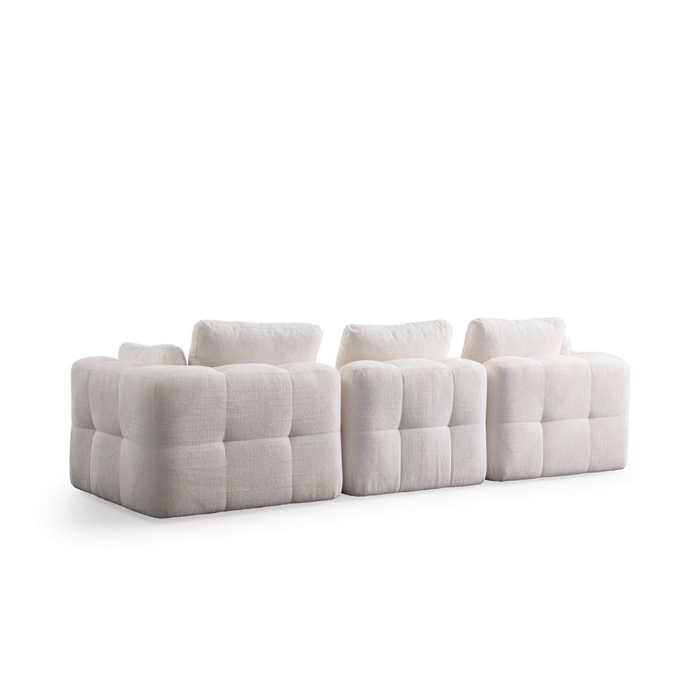 Amaris 3-sjedalna sofa - Bijela slika 6