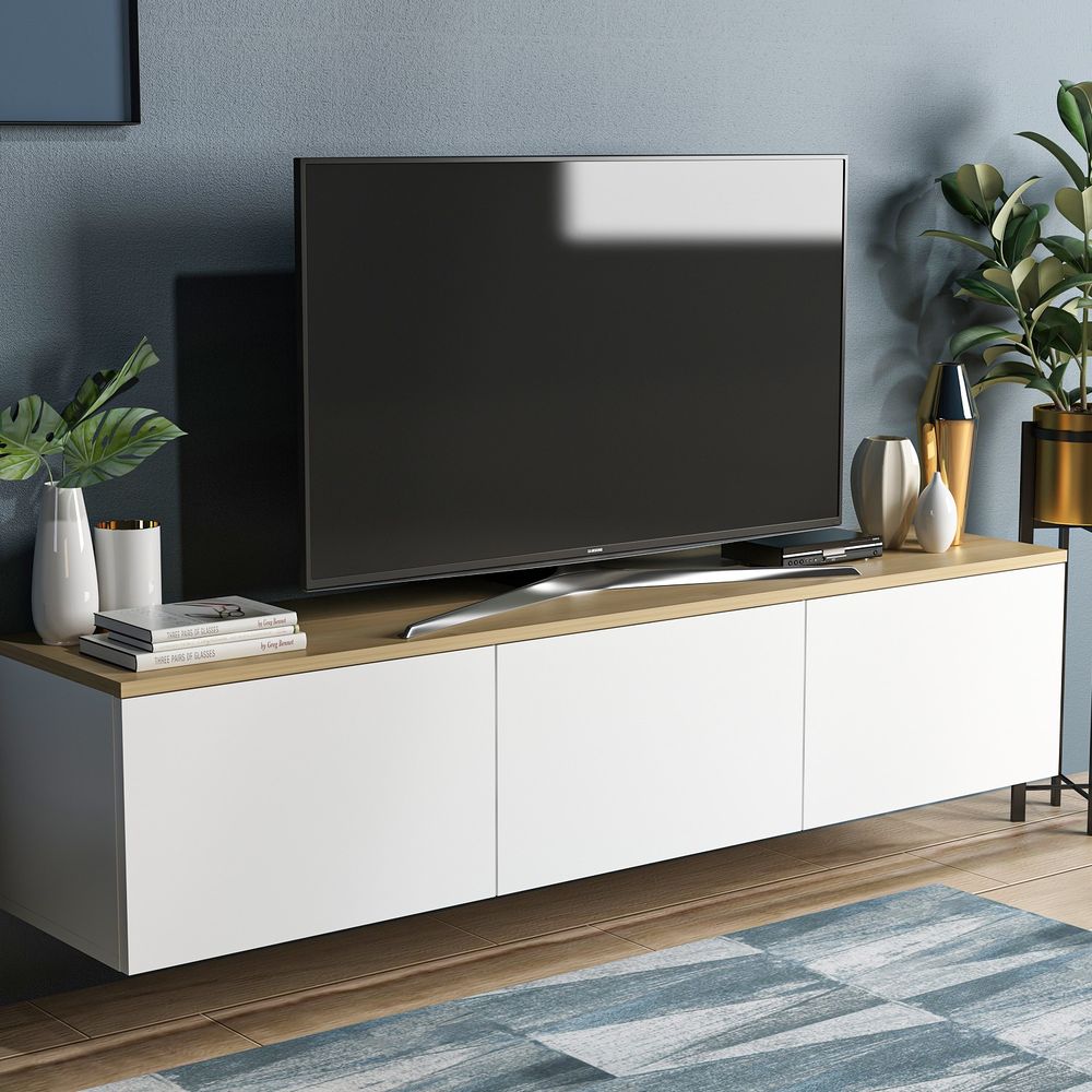 Neon - Bijeli TV Stalak od Bijelog Hrasta slika 6