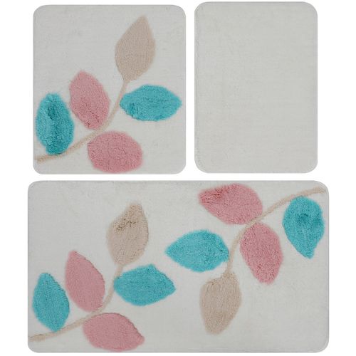 İnnovia - Ecru Multicolor Acrylic Bathmat Set (3 Pieces) slika 5