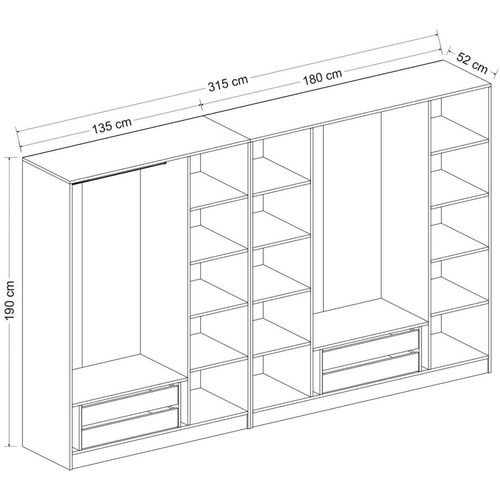 Kale - 5046 Anthracite Wardrobe slika 7