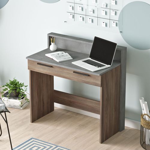 Woody Fashion Radni stol, Smeđa Sivo, HM7 - CG slika 1