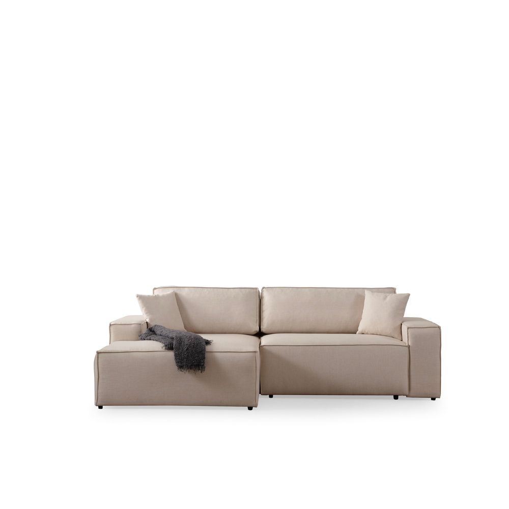 Pırlo Corner Left - Ecru Ugao Sofa na Razvlačenje slika 4