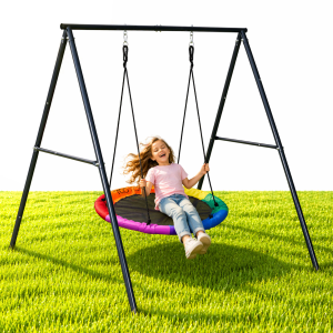 ECOTOYS vrtna dječja ljuljačka „ gnijezdo” 100 cm s čeličnim okvirom
