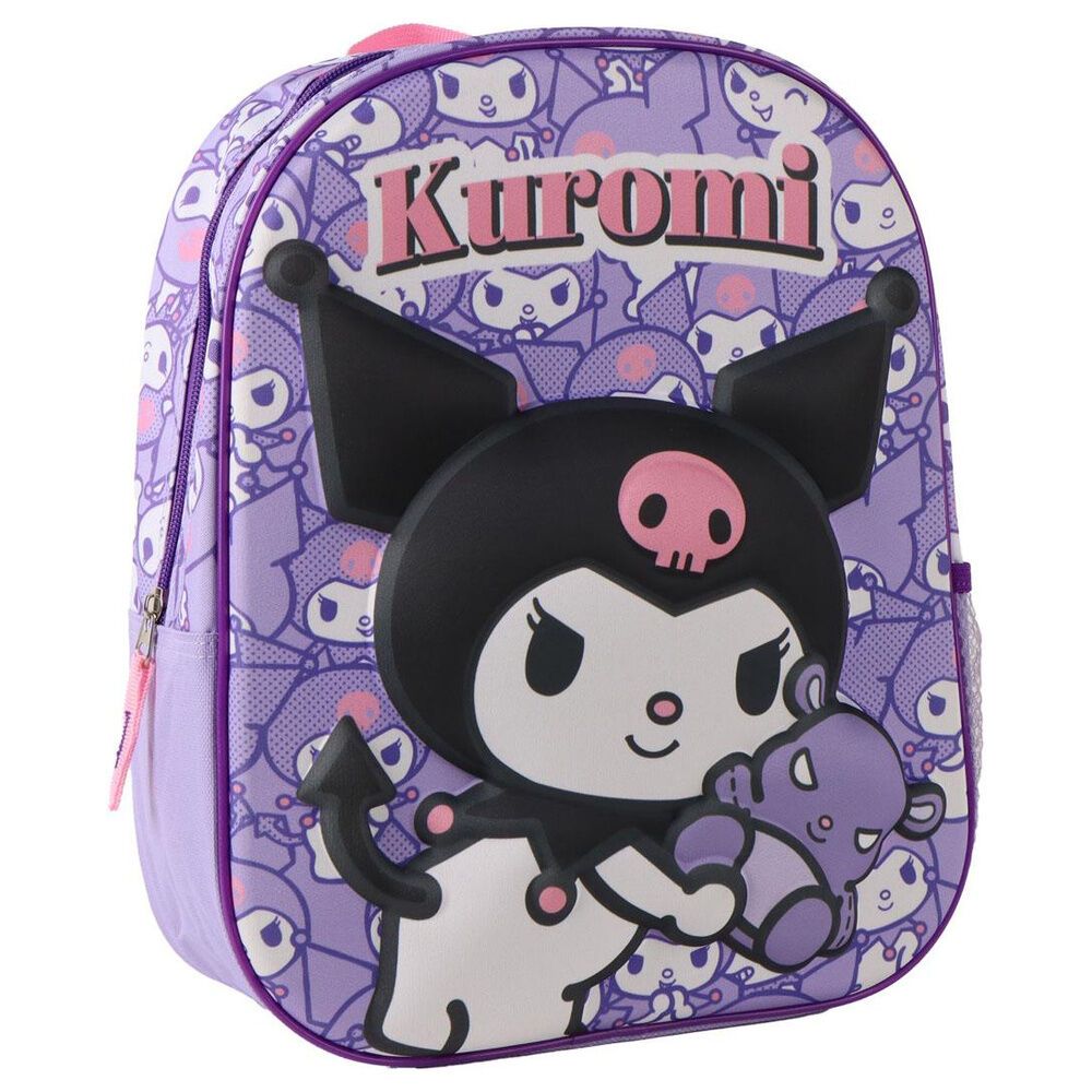 Mochila 3D Kuromi Hello Kitty 30 cm slika 1