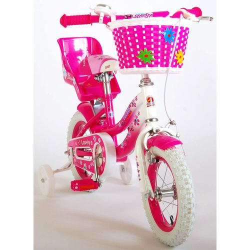 Dječji bicikl Volare Lovely 12" s dvije ručne kočnice roza-bijeli slika 10