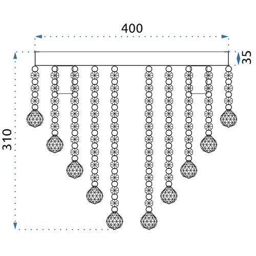 TOOLIGHT Kristalna stropna svjetiljak APP515-4C Cristal slika 7