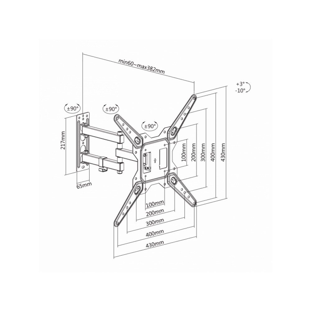 SBOX Stalak LCD-443 (23-55"/30kg/400x400) slika 8