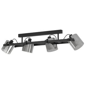 Eglo Stropna Lampa 'Hornwood 2' - Crno/Sivo Staklo, E27