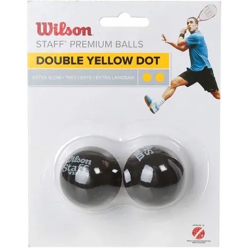 Wilson staff squash double yellow dot 2 pack ball wrt617600 slika 2