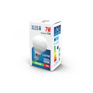 XLED E14 7W, P45 HB LED SIjalica 6500K,560Lm,Mini,220V,Hladno Bela