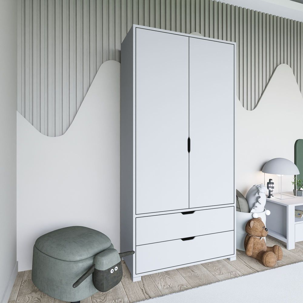 Bijela Garderoba 90 cm 1600-016 slika 4