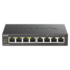 LAN Switch D-Link DGS-1008P/E 10/100/1000 8port -4Poe