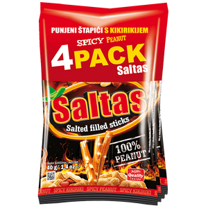 Koestlin Saltas spicy kikiriki štapići 4pack 160g